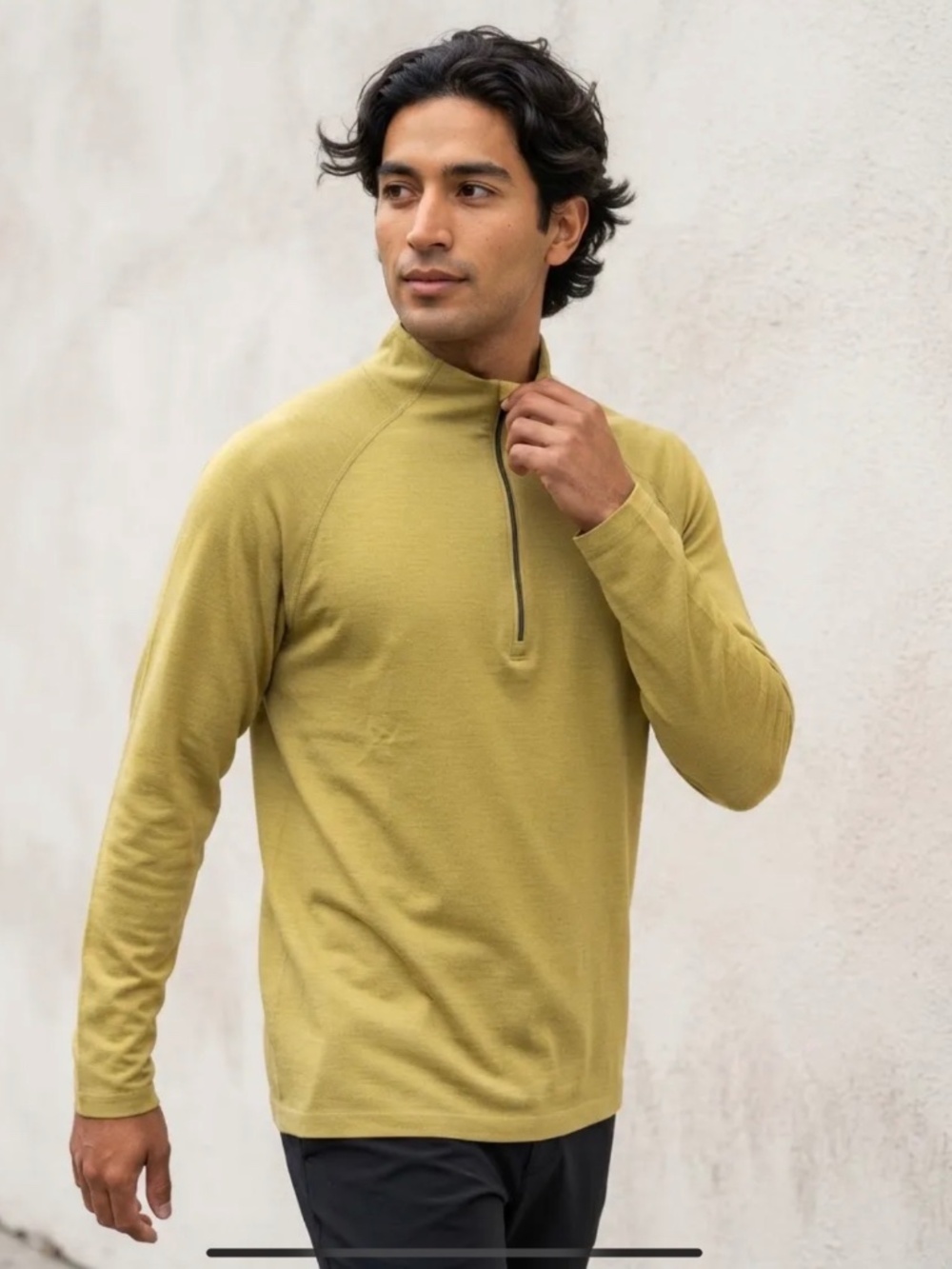 Lululemon Long Sleeve Half Zip Top Green Size M GOLF SPORT